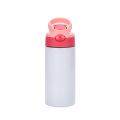 12oz white blanks sublimation kid sippy bottle BPA Free Water Bottle for kid school with straw and lid Water bottle kids